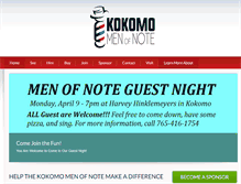 Tablet Screenshot of kokomomenofnote.org